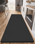 anti Fatigue Cushion Kitchen Mat for Floor -17"X59",Easy Clean, Water & Oil Proof, anti Slip, Foam Rubber Runner Rug for Front Sink Comfort Standing,Black